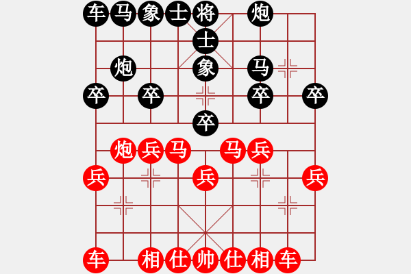 象棋棋譜圖片：小豬聯(lián)盟 小豬17號(hào) 先勝 【棋網(wǎng)1號(hào)】 - 步數(shù)：20 