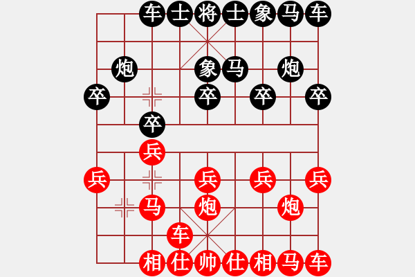 象棋棋譜圖片：初學(xué)者之一(7段)-負(fù)-閑士閑事(4段) - 步數(shù)：10 