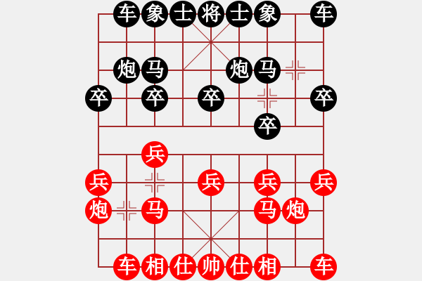 象棋棋譜圖片：第13輪第5臺5-1上海九城黨國蕾先手和廣州 安娜 - 步數(shù)：10 