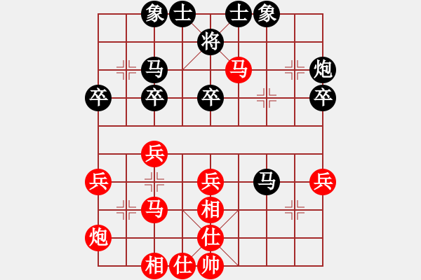 象棋棋譜圖片：牛后炮(9級(jí))-勝-鑫福網(wǎng)吧(9段) - 步數(shù)：40 