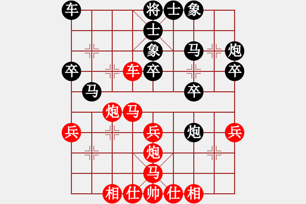 象棋棋譜圖片：攻城獅(7級(jí))-勝-sxvc(3級(jí)) - 步數(shù)：30 