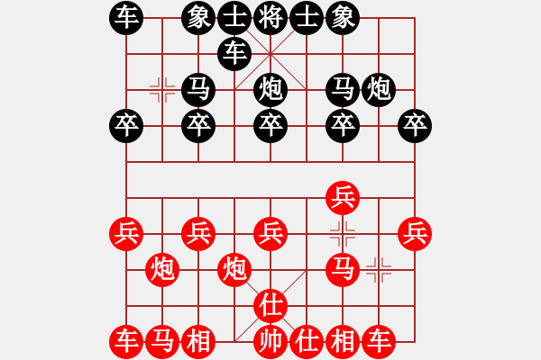 象棋棋谱图片：wozaifei(3段)-胜-沈南耿老师(3段) - 步数：10 