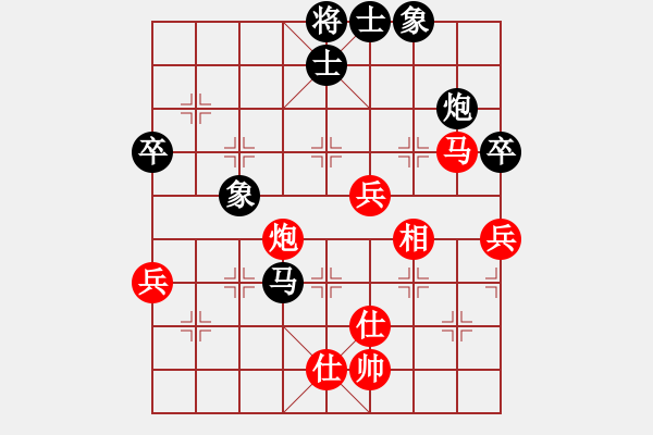 象棋棋谱图片：顺炮直车对缓开车4-2红马七进八5 - 步数：77 