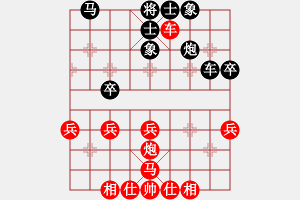 象棋棋谱图片：刘欢 红先和 唐丹 - 步数：40 