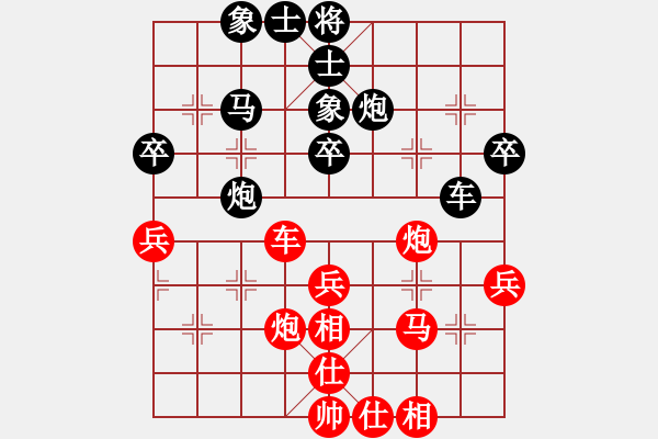 象棋棋谱图片：吉林省 刘龙 和 陕西省 高菲 - 步数：40 
