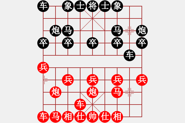 象棋棋譜圖片：darenzhe8888[紅先負] -VS- 贏一盤實在難[黑] 中炮對左三步虎 - 步數(shù)：10 