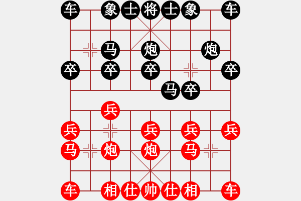 象棋棋譜圖片：太原居然田（業(yè)8-1）先和 心想事成（業(yè)7-3） - 步數(shù)：10 