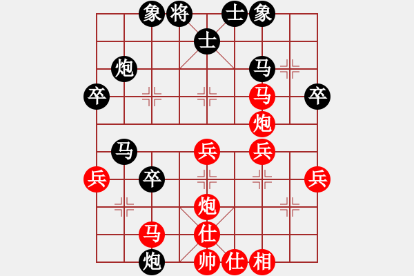 象棋棋譜圖片：初學(xué)者之一(7段)-負(fù)-王天一的軟(5段) - 步數(shù)：40 