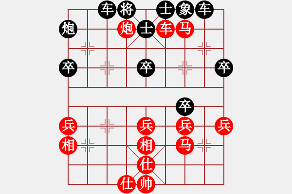 象棋棋谱图片：2019第4届智运会象少个赛张文涛先负杨鸿轲5 - 步数：40 