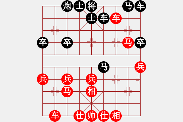 象棋棋譜圖片：N11順炮直車破橫車夾馬局 - 步數(shù)：42 