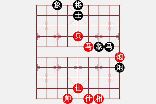 象棋棋譜圖片：牡丹亭牛賽(9段)-和-黑客程序三(5r) - 步數(shù)：90 