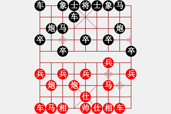 象棋棋譜圖片：甘肅 陶世全 和 廣東 梁運龍 - 步數(shù)：10 