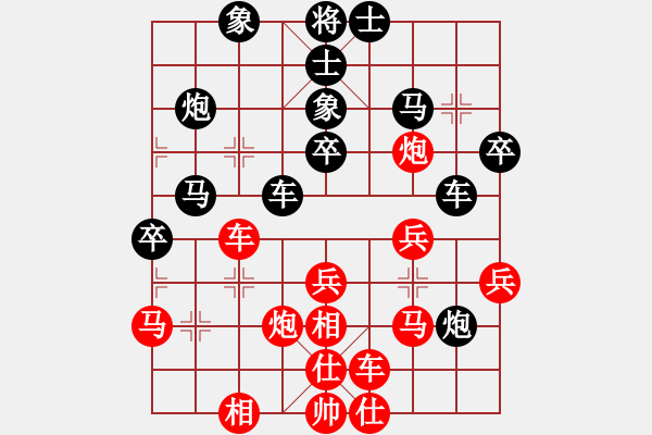 象棋棋譜圖片：風(fēng)云飛揚(yáng)(8段)-和-面包師傅(6段)中炮巡河車對屏風(fēng)馬 紅進(jìn)左馬 - 步數(shù)：40 