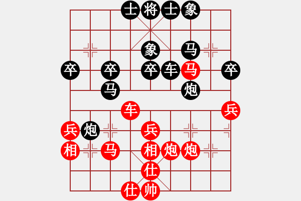 象棋棋譜圖片：新疆人張欣(北斗)-負-豬肉燉米線(無極) - 步數(shù)：40 