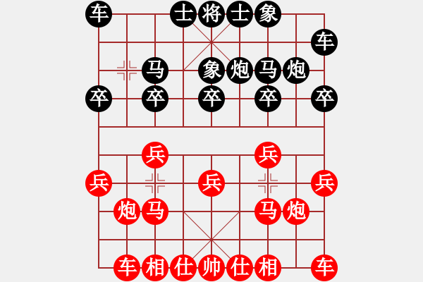 象棋棋譜圖片：仙人指路對(duì)過(guò)宮炮 （紅進(jìn)馬 ）   砍你服不服(3段)-勝-太原山飛(2段) - 步數(shù)：10 