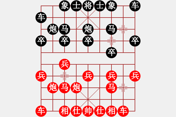 象棋棋譜圖片：1092局 A64- 過宮炮直車對(duì)左中炮-小蟲引擎23層(2770) 先勝 諸葛亮(2400) - 步數(shù)：10 