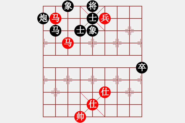 象棋棋谱图片：湖南随心棋苑队王 清先和广西象棋教练队秦 荣 - 步数：100 