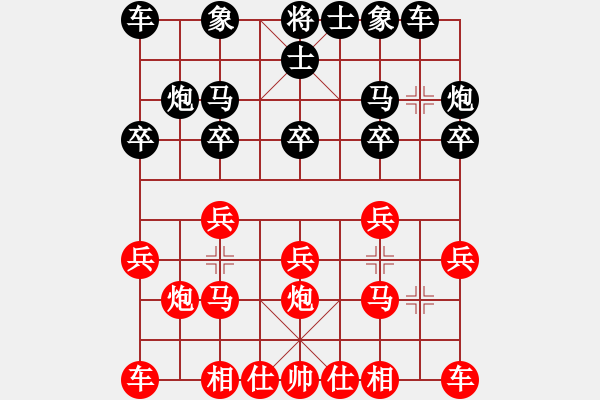 象棋棋譜圖片：誰與我友[紅] -VS- ★dj阿衛(wèi) ★[黑] - 步數(shù)：10 