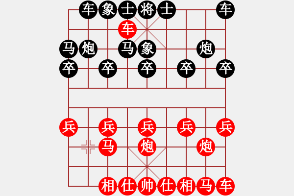 象棋棋譜圖片：橫才俊儒[紅] -VS- 一統(tǒng)天下[黑]柔兒一級大師之終局 - 步數(shù)：10 