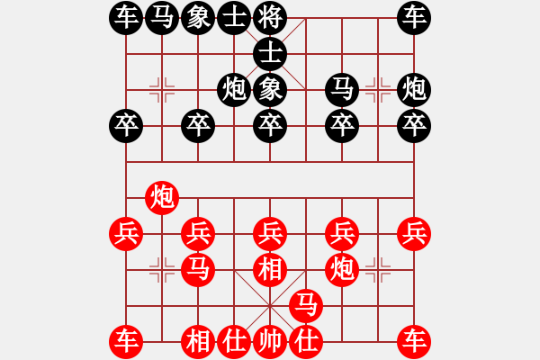 象棋棋谱图片：11457局 A10-飞相局-旋九专双核-傻瓜 红先负 小虫引擎24层 - 步数：10 