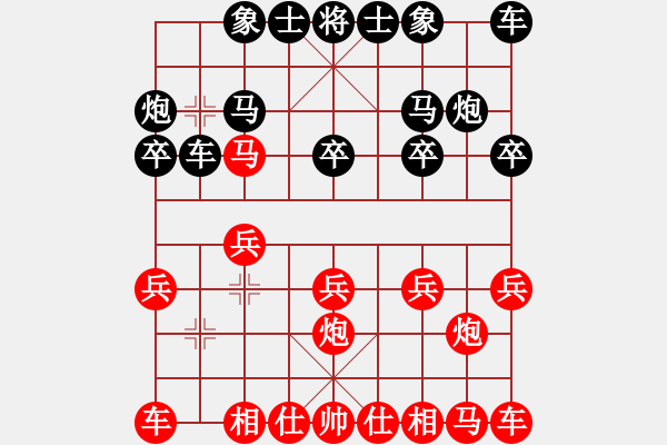 象棋棋譜圖片：手工畫[3332754821] -VS- 棋王[978949276] - 步數(shù)：10 