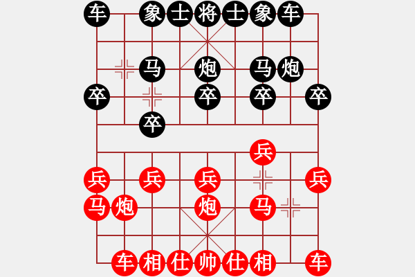 象棋棋譜圖片：樺[紅] -VS- 沐陽[黑] - 步數(shù)：10 