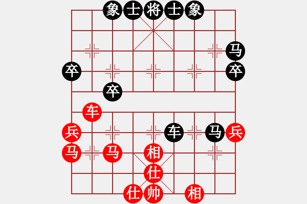 象棋棋谱图片：王围(6段)-负-和三棋(6段) - 步数：40 
