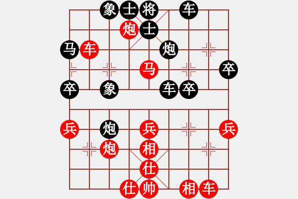 象棋棋譜圖片：水鄉(xiāng)棋霸(1段)-勝-yucyuc(1段) - 步數(shù)：40 