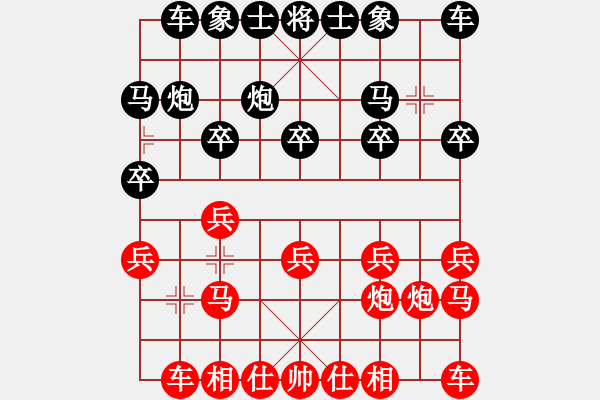 象棋棋谱图片：广东 程宇东 和 山西 梁辉远 - 步数：10 