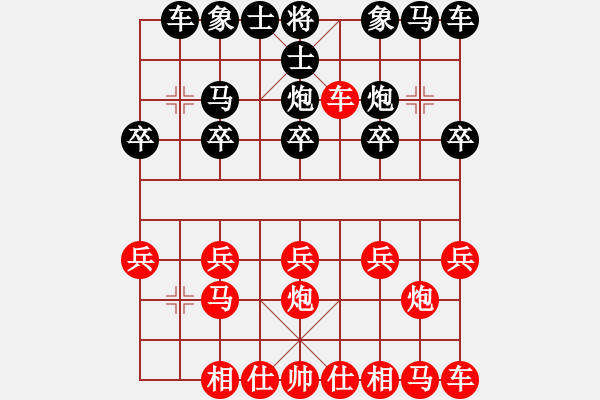 象棋棋譜圖片：熱血盟●溫柔一刀[紅] -VS- 熱血盟_笑傲江湖[黑] - 步數(shù)：10 