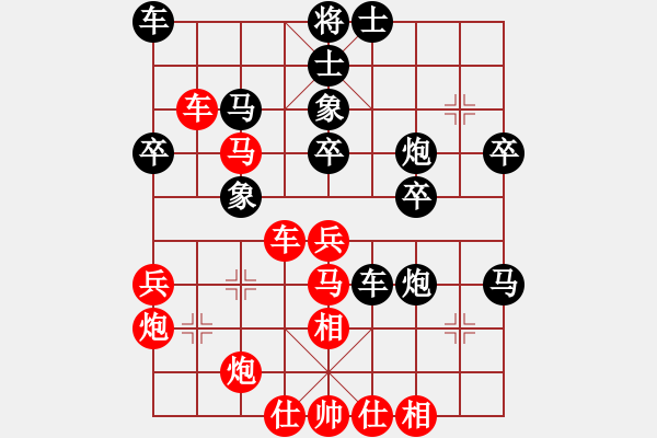 象棋棋譜圖片：中炮七路快馬對(duì)屏風(fēng)馬  (黑士4進(jìn)5）   怡紅酒樓(無(wú)極)-負(fù)-呂阿宋(電神) - 步數(shù)：40 