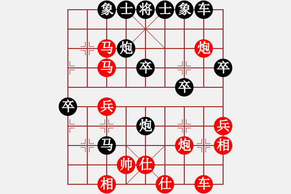 象棋棋譜圖片：行者必達(dá)[紅] -VS- 縱橫四海[黑]大意shu - 步數(shù)：40 