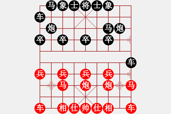 象棋棋譜圖片：1180局 A02- 邊馬局-小蟲(chóng)引擎23層(2789) 先勝 徐庶(2100) - 步數(shù)：10 