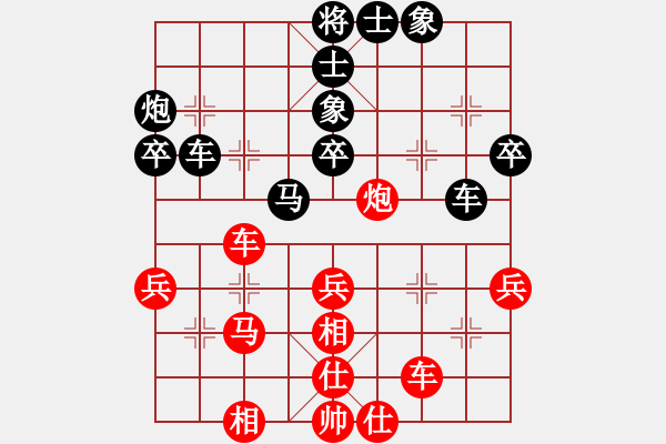 象棋棋譜圖片：scarlight(9段)-和-在劫(7段) - 步數(shù)：40 