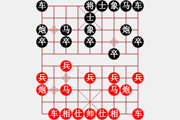 象棋棋譜圖片：老魏[1245437518] -VS- 兔子[2257916109] - 步數(shù)：10 