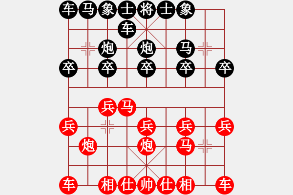 象棋棋谱图片：刘忆慈         先和 陈柏祥         - 步数：10 