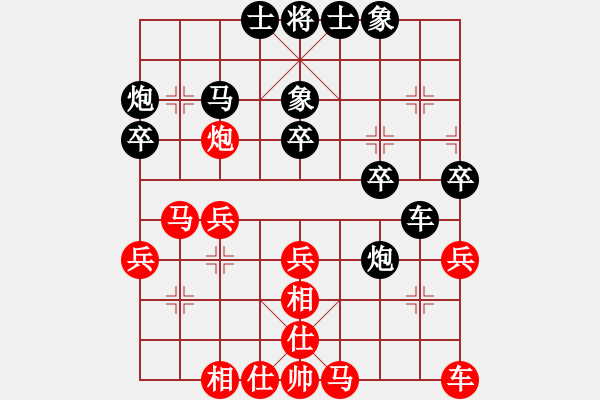 象棋棋譜圖片：z[zlpqhy2009] VS CYCLONE V6.2 - 步數(shù)：30 