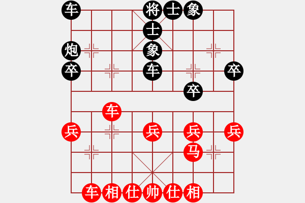 象棋棋譜圖片：河南省社會體育事務中心 張婉昱 和 湖北省體育局棋牌運動管理中心 陳雅文 - 步數：30 