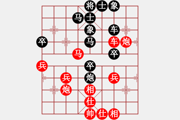 象棋棋譜圖片：逆天陸云(月將)-和-象棋稅務(wù)官(日帥) - 步數(shù)：40 