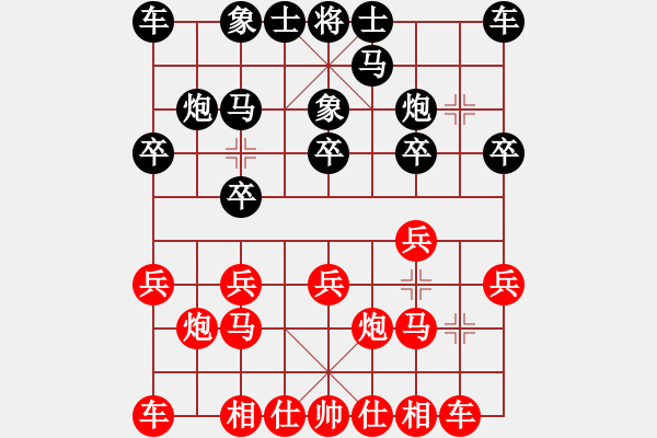 象棋棋譜圖片：燕子[紅] -VS- 軍旗王子[黑] - 步數(shù)：10 