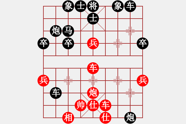 象棋棋譜圖片：自笑癡狂(8級(jí))-負(fù)-知兵好戰(zhàn)(8級(jí))中炮過河車互進(jìn)七兵對(duì)屏風(fēng)馬左馬盤河 - 步數(shù)：40 