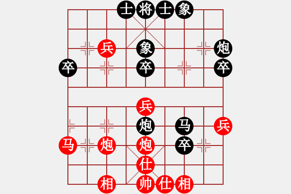 象棋棋譜圖片：上海金外灘隊(duì) 宇詩(shī)琪 和 中國(guó)火車(chē)頭體育協(xié)會(huì) 商志華 - 步數(shù)：40 