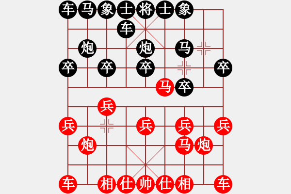 象棋棋譜圖片：╄→學(xué)者℡╲[342721714][紅] -VS- 橫才俊儒[黑] - 步數(shù)：10 