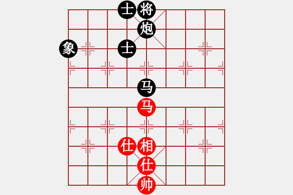 象棋棋谱图片：五八3.右横。马三进四。车九进一。炮八平三。马四进六。兵九进一 - 步数：200 