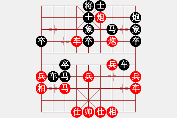 象棋棋譜圖片：2022.5.19.9AI競賽區(qū)五六炮過河車對平炮兌車 - 步數(shù)：40 