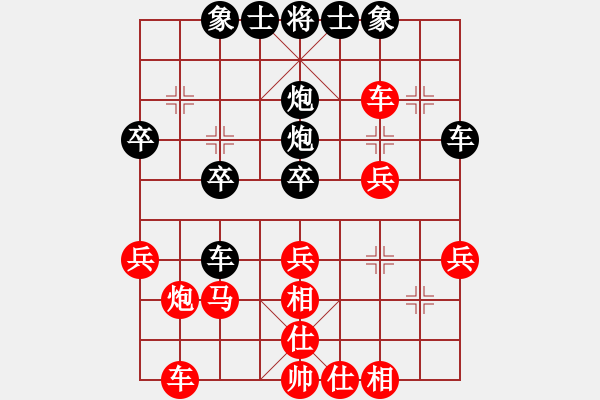 象棋棋譜圖片：春暖花開(kāi)[695777216] -VS- 橫才俊儒[292832991]（情何以堪） - 步數(shù)：30 