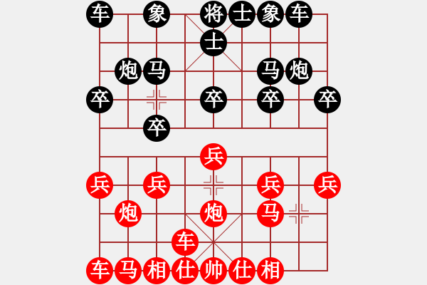 象棋棋谱图片：上海 王诗琪 和 天津 王晴 - 步数：10 