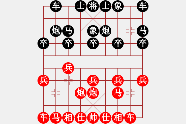 象棋棋譜圖片：小恒 vs 小剛 - 步數(shù)：10 