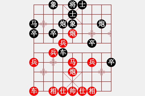 象棋棋譜圖片：︶ㄣmanners[50104345] -VS- 蒙古狼[1750207458] - 步數(shù)：30 