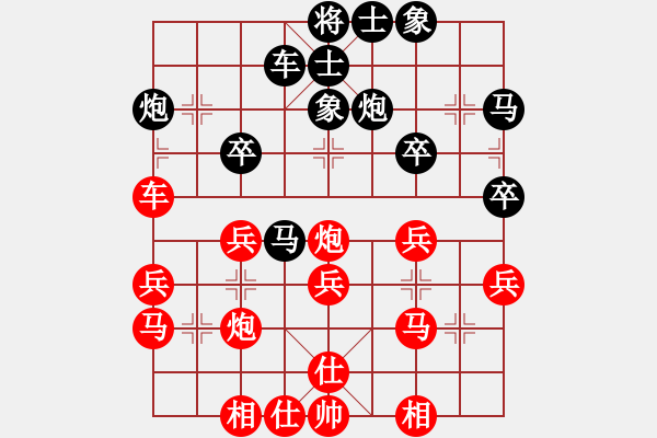 象棋棋譜圖片：北方狼[1031177329] 先勝 Q★湘安不肖生[1713243138] - 步數(shù)：30 